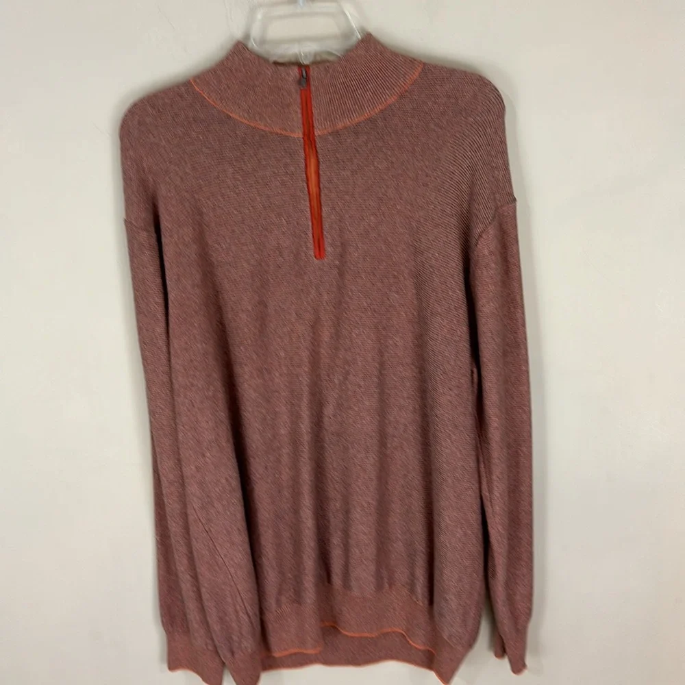 Charleston Threads 1/4 Zip 100% Cotton Golf Sweater Size XL